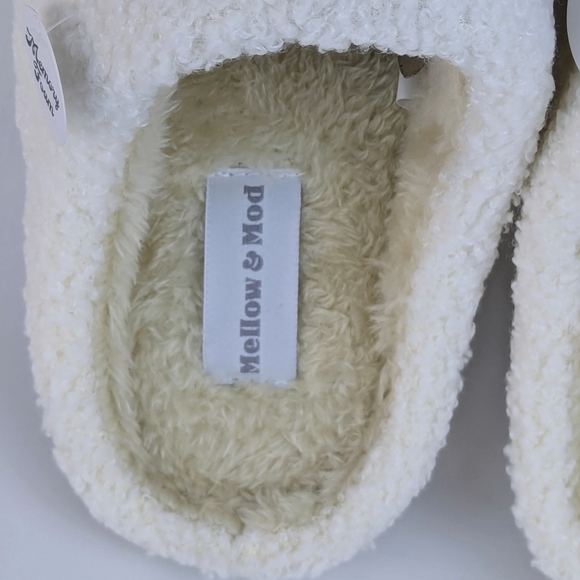 Boston Terrier Slippers Sherpa Upper & Lining Slip On Ivory Black XL (9/10) NWT - Picture 5 of 13